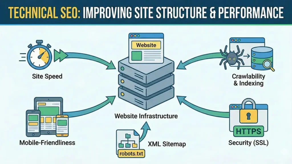 on page vs technical seo